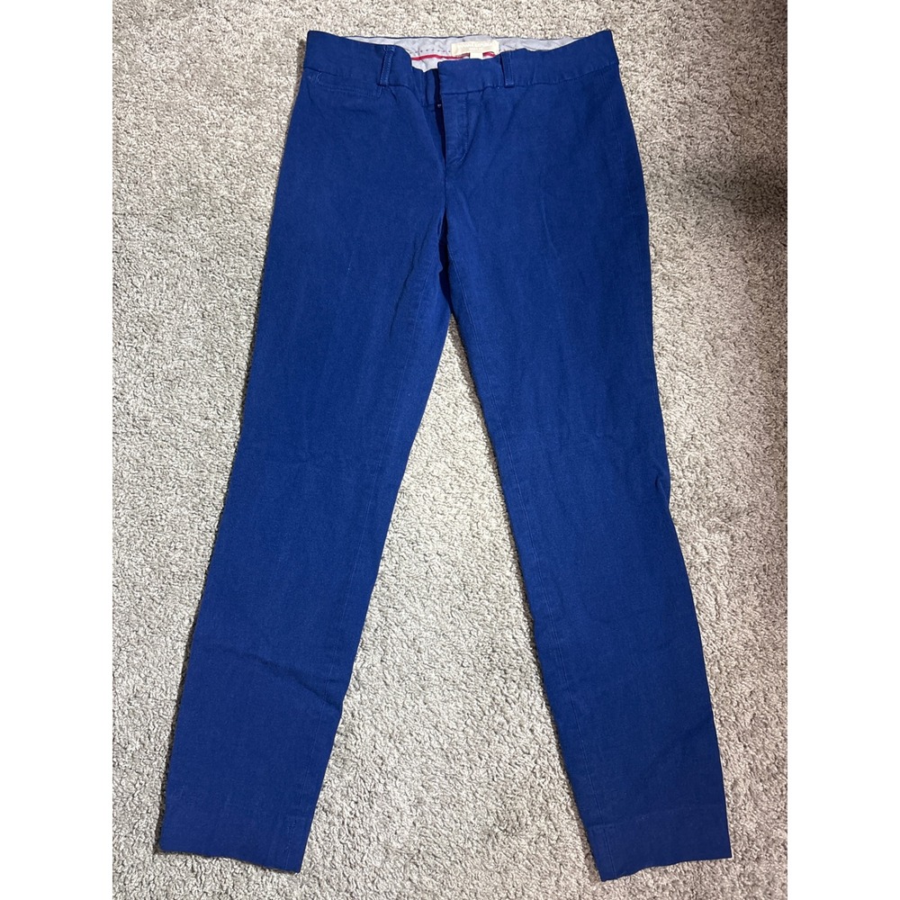 Banana Republic Sloan Fit Pants Womens 4L Cobalt Blue Slim Leg Trousers